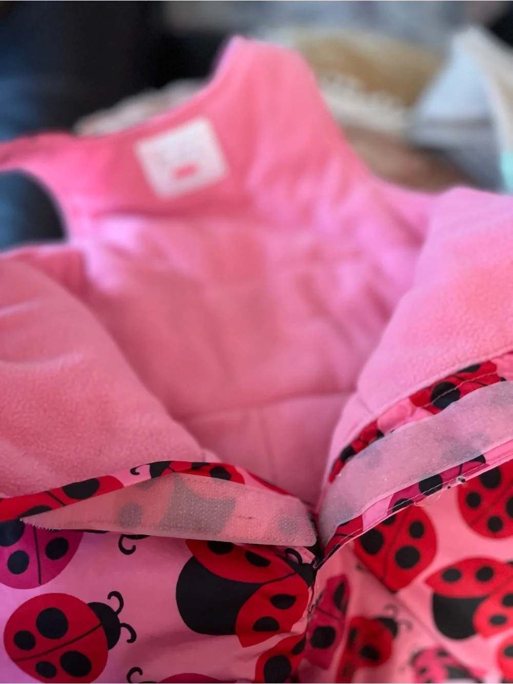 The Children's Place Pink Ladybug Puffer Jacket
